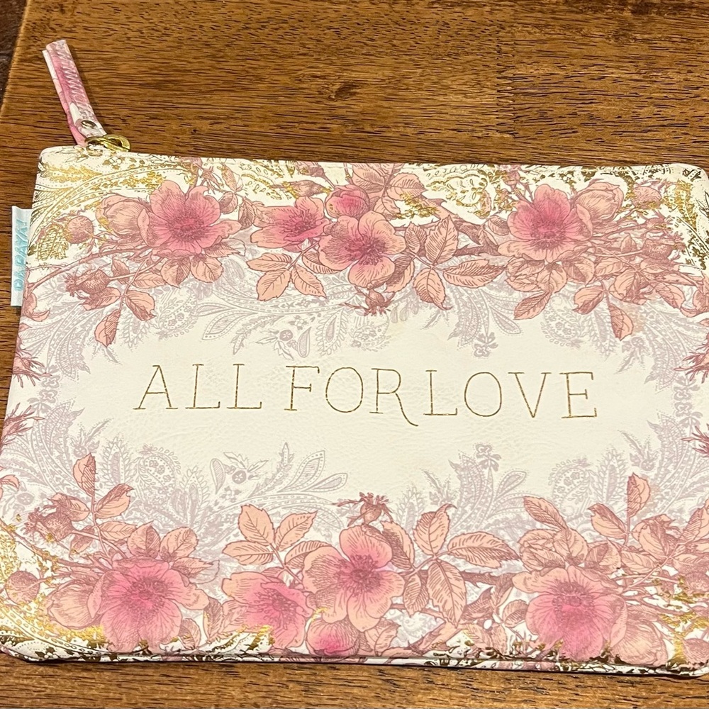 Floral Pink and Cream Pouch